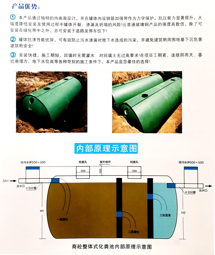 修文玻璃钢化粪池
